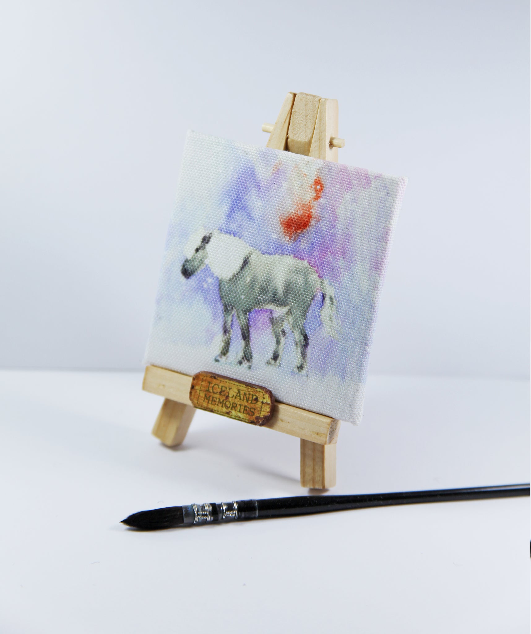 Canvas Magnet - Winter horse