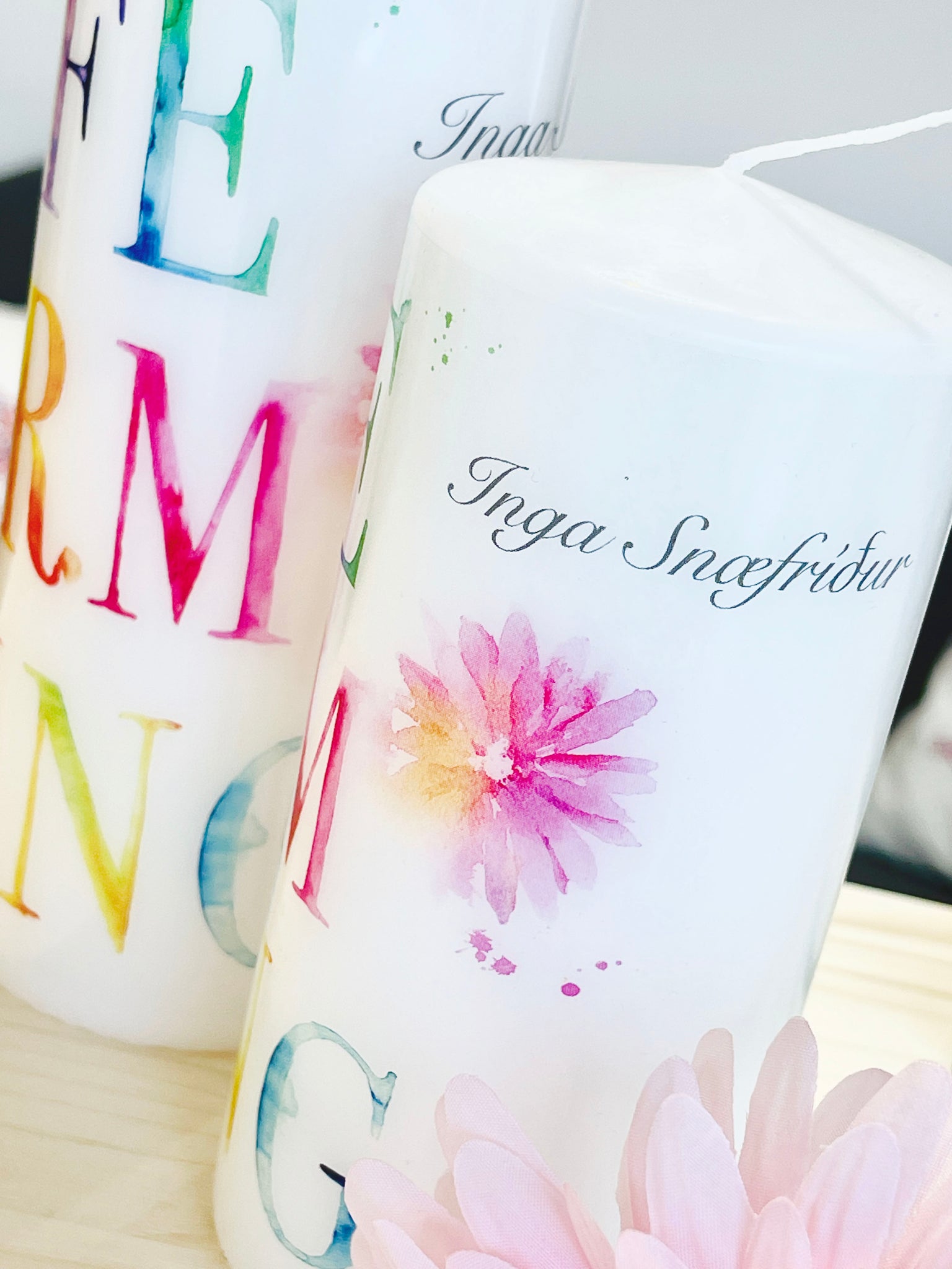 Lively blooming, candle set