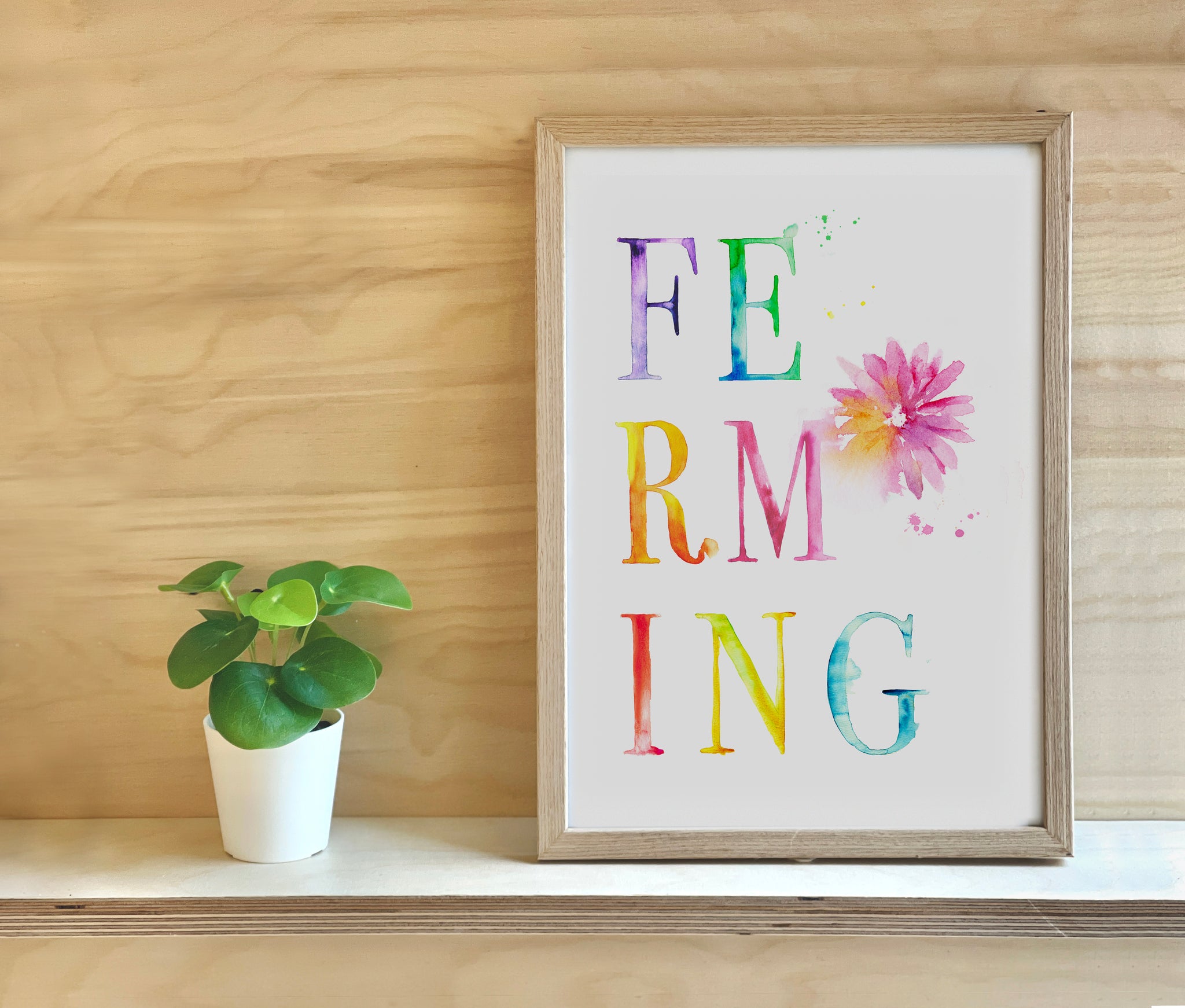 Lively blooming, poster A4